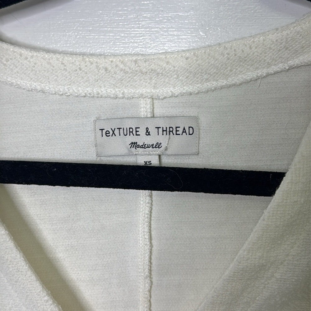 Madewell White V-Neck Sweater Soft Knit - Picture 7 of 8